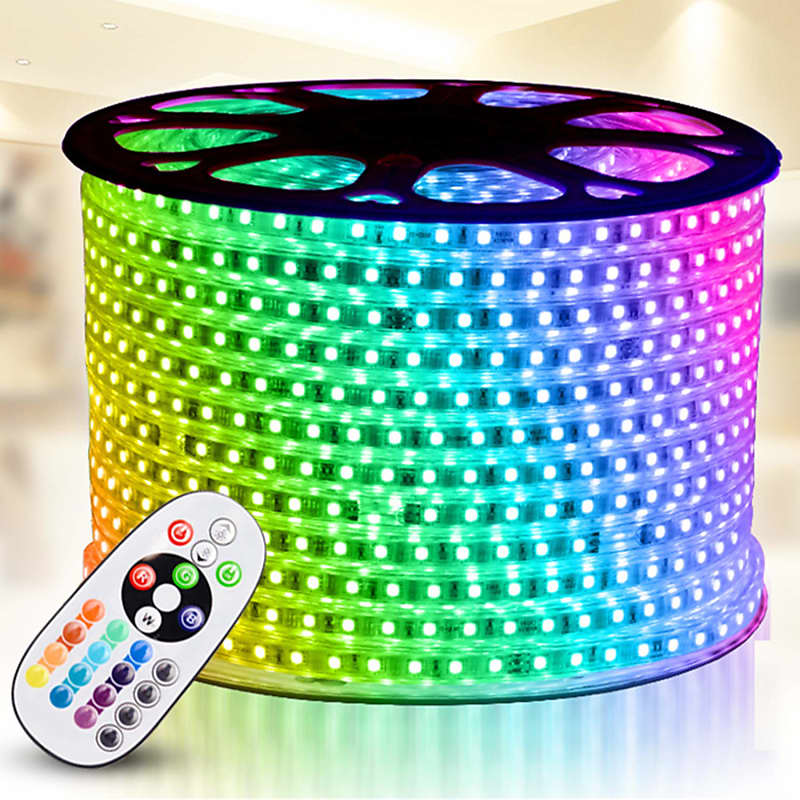 Rgb Led Strip Light Ac 110 120V Flexible Waterproof Multi