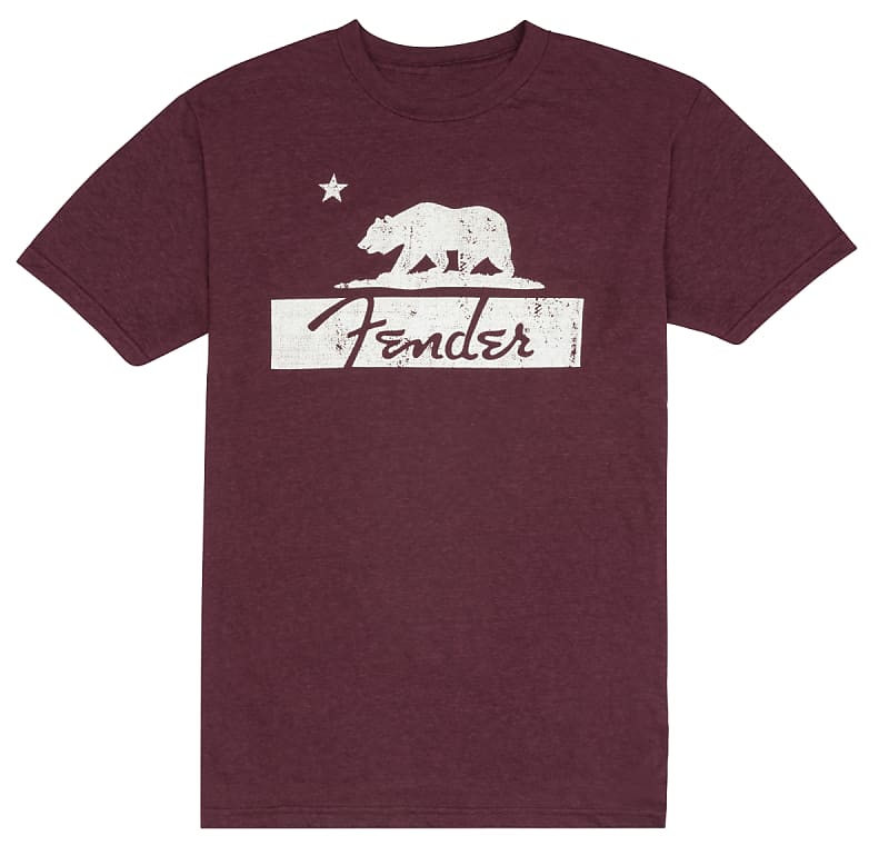 Fender Burgundy Bear T-Shirt - XL image 1