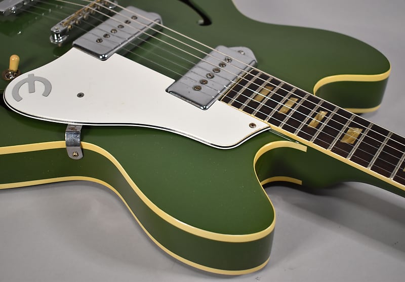 1966 Epiphone Casino Olive Drab Hollowbody Refin w/Bag image 8