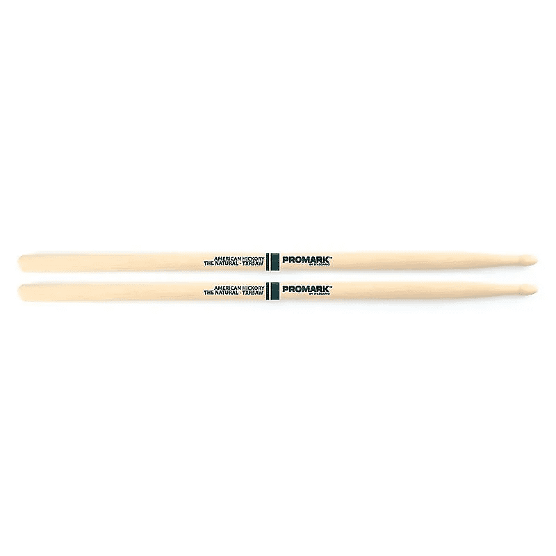 Pro-Mark TXR5AW Hickory 5A "The Natural" Wood Tip Drum Sticks image 1