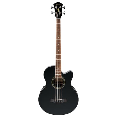 Ibanez AEB8E-BK Acoustic 4-String Bass with Electronics Black