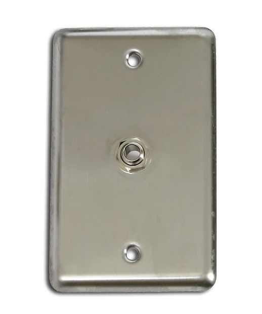 Elite Core Audio D-1-1/4S OSP Stainless Steel Duplex Wall Plate with 1/4" TRS Jack image 1