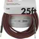 Fender Professional Series Instrument Cable, 25', Red Tweed