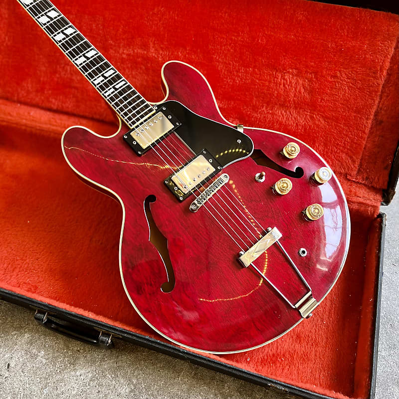 ギター Greco SA-550 1979 Greco SA-550 Vintage Semi-Hollowbody Guitar Cherry Red