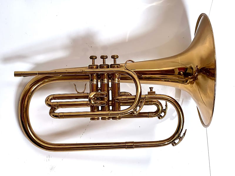 King Marching Mellophone with case 1970s ClearLacquered Reverb
