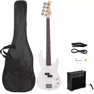 46In Beginner Electric Bass Guitar Starter Kit W Case 20W Amp Reverb
