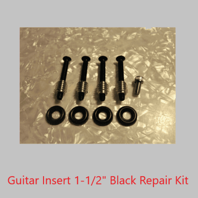 Guitar Black Neck With Brass Insert 1-1/2" Kit for Repair/Upgrade on Bolt-On Guitar Necks for Prefect tone image 1
