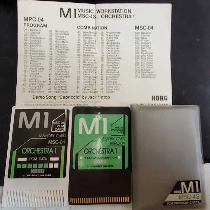 Korg M1 Orchestra Cards MSC-04 and MPC-04 (USED) image 1