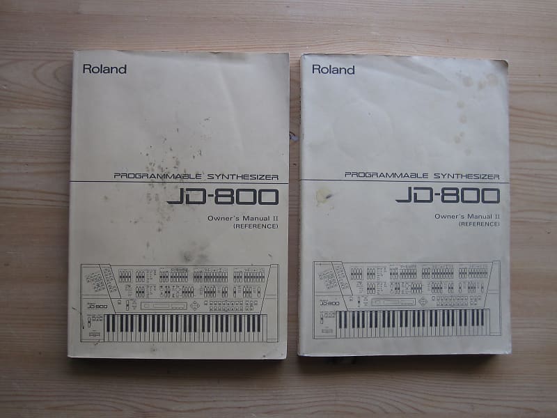 2 reference guides owners manuals Roland JD-800 synth synthesizer keyboard user image 1