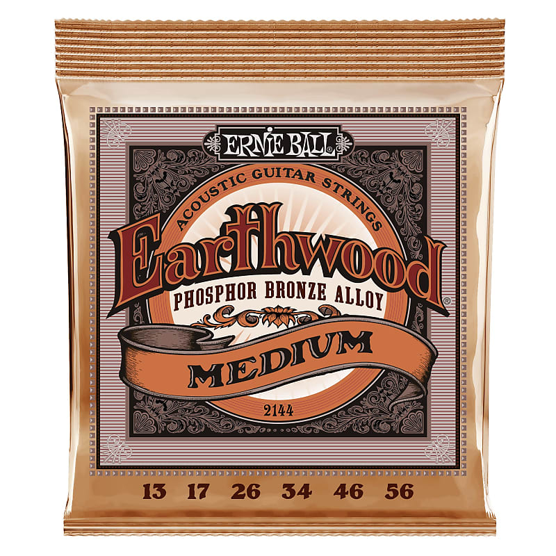 Ernie Ball Earthwood Medium Phosphor Bronze Acoustic Guitar Strings - 13-56 Gau