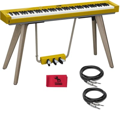 Casio Privia PX-S7000 88-Key Keyboard Mustard, Cables, Cloth