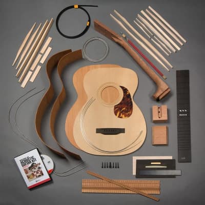 StewMac OM Acoustic Guitar Kit, Dovetail Neck, Torrefied Top, Mahogany Back & Sides image 1