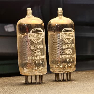 Matched pair Mullard Ef86 - Square D Getter - ++1 image 2