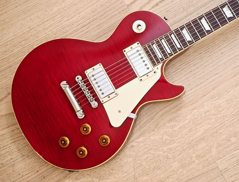 1990 Greco Mint Collection '59 Reissue Flame Top Cherry EG59 Japan Fujigen,  Non-Catalog Model