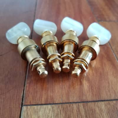 Gold Plated Planetary Banjo Tuning Pegs, Set of Four Gold