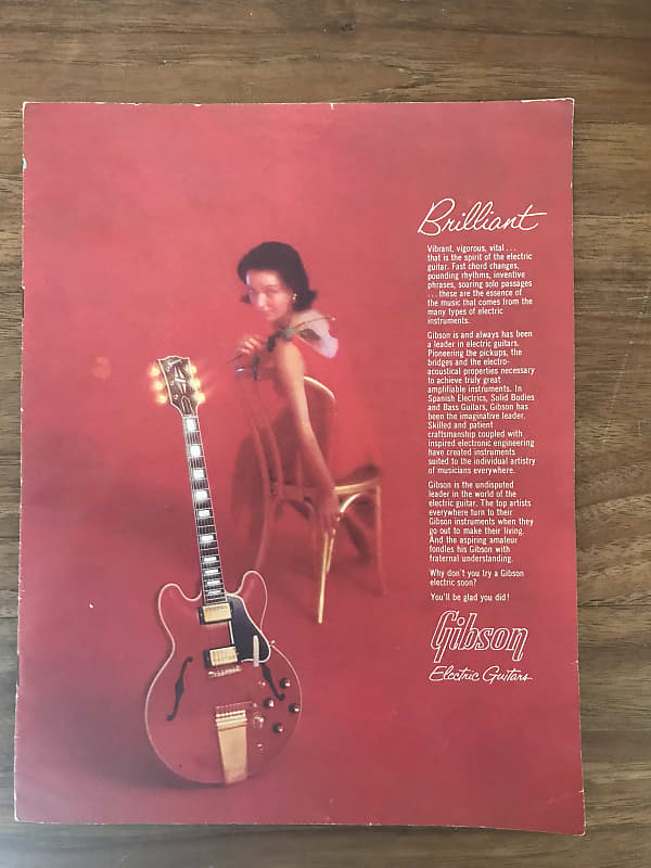 Gibson 1960's Electric Guitar Catalog, ES and SG series and Reverb