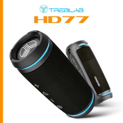 TREBLAB HD77 - Ultra Premium Bluetooth Speaker, Portable, Loud Bass, 20H Battery, IPX6 Waterproof image 2
