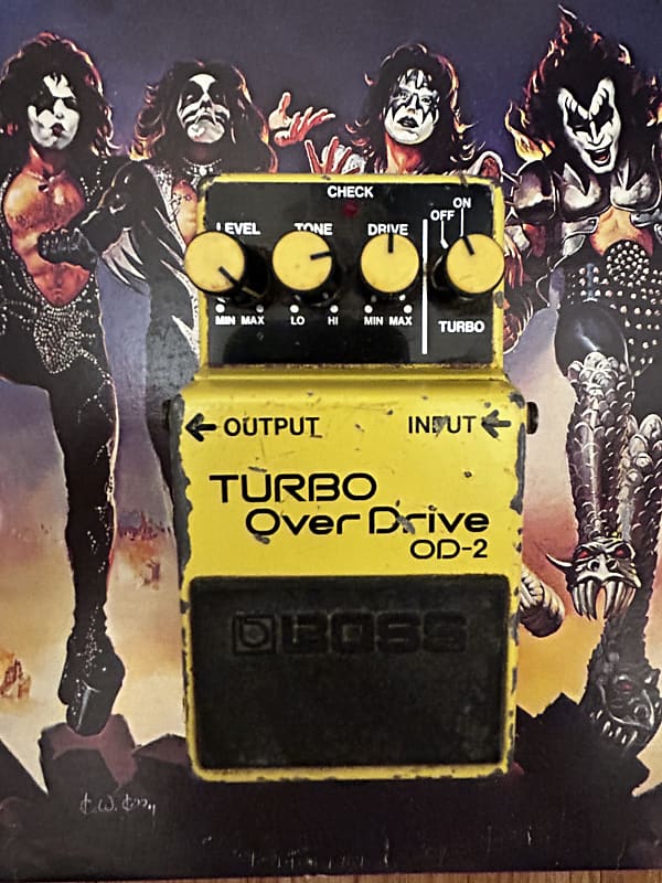 Boss OD-2 Turbo OverDrive (Black Label) 1988 - 1995 - Yellow image 1