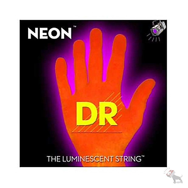 DR NOB5-45 Hi-Def Coated Neon 5-String Bass Strings - Medium (45-125) image 1