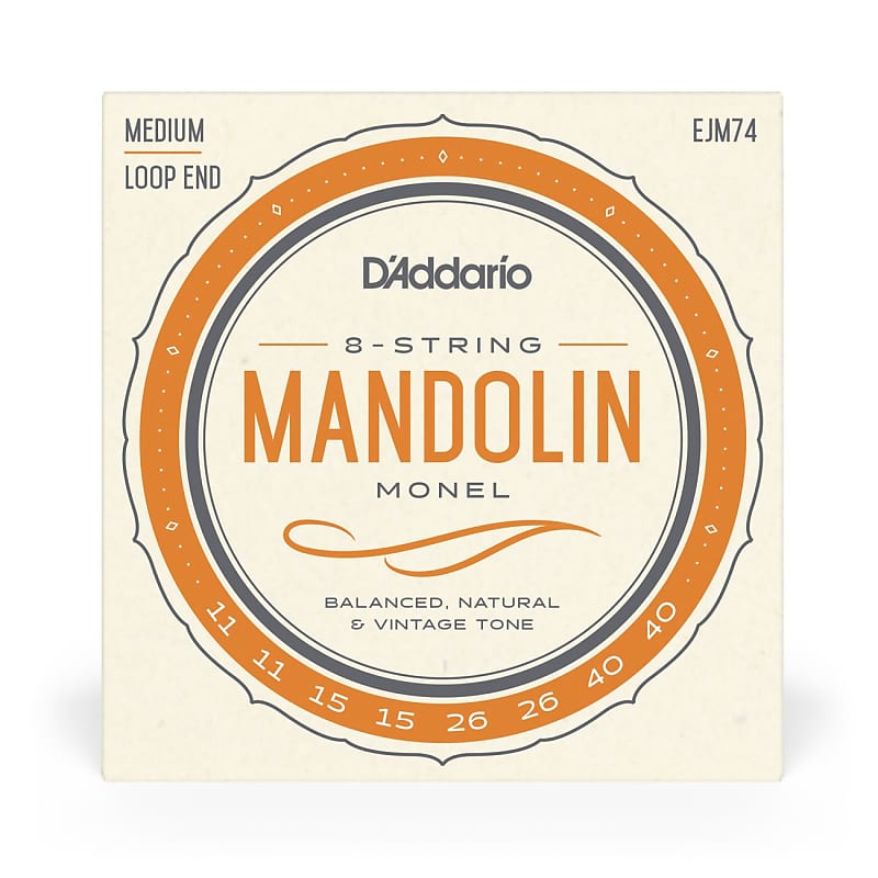 D'Addario EJM74 Monel Mandolin Strings, Medium, 11-40