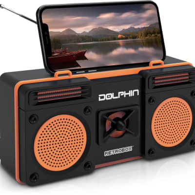 Dolphin RTX-20 Retrobox™ Portable Bluetooth Radio Choose from Colors - ORANGE image 5