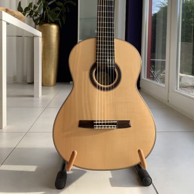 2018 Hanika Natural-PF Custom 7 - Natural Satin | Custom Shop German 7-String Classical Guitar with Monitor Sound Hole | OHSC image 4