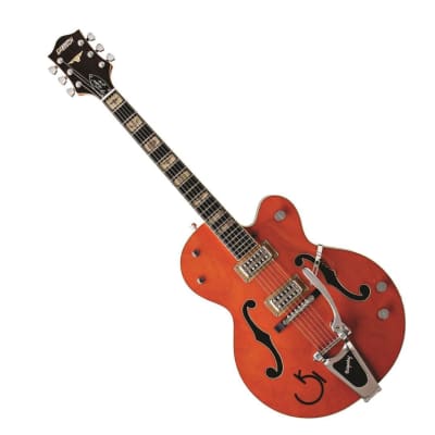 Gretsch G6120RHH Reverend Horton Heat Signature Hollow Body with Bigsby 6-String Right-Handed Electric Guitar (Orange Stain Lacquer) image 4