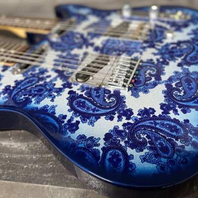 Forrest Double Neck Electric 12/6 with B bender 6/12 2000 Paisley Blue with case! image 4