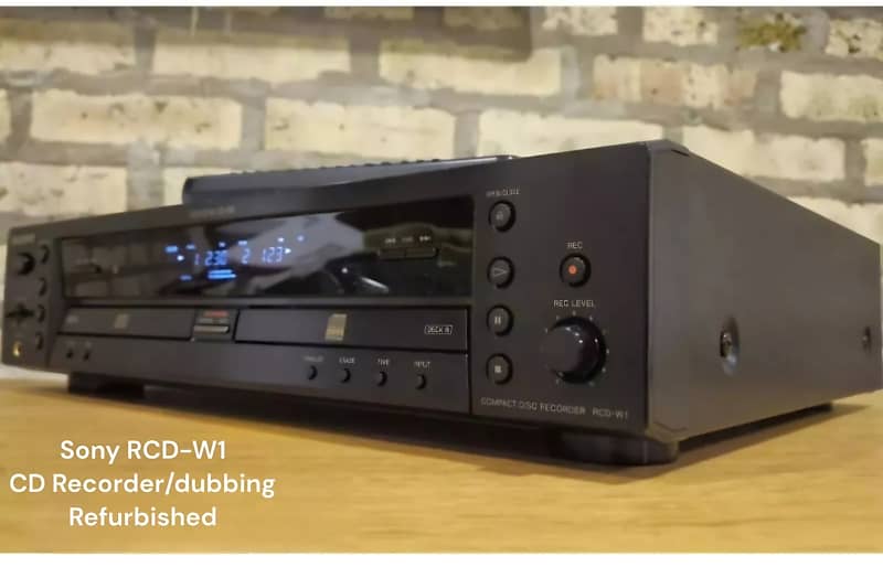 SONY  RCD-W1 CD Recorder w/remote functional refurbished  			