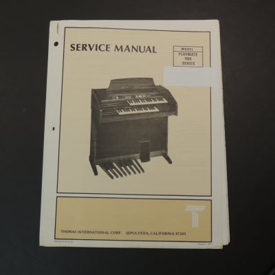 Thomas Organ Playmate 1100 Series Service Manual [Three Wave Music] for sale