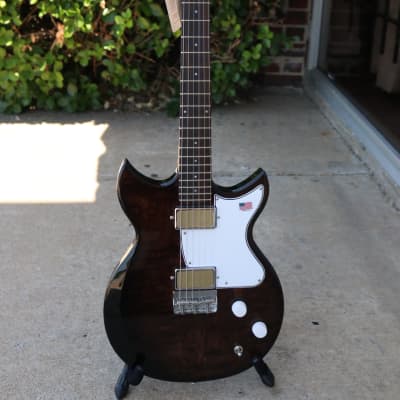 Harmony Standard Series Rebel Electric Guitar, Flame Maple Top, Transparent Black (Limited) image 1