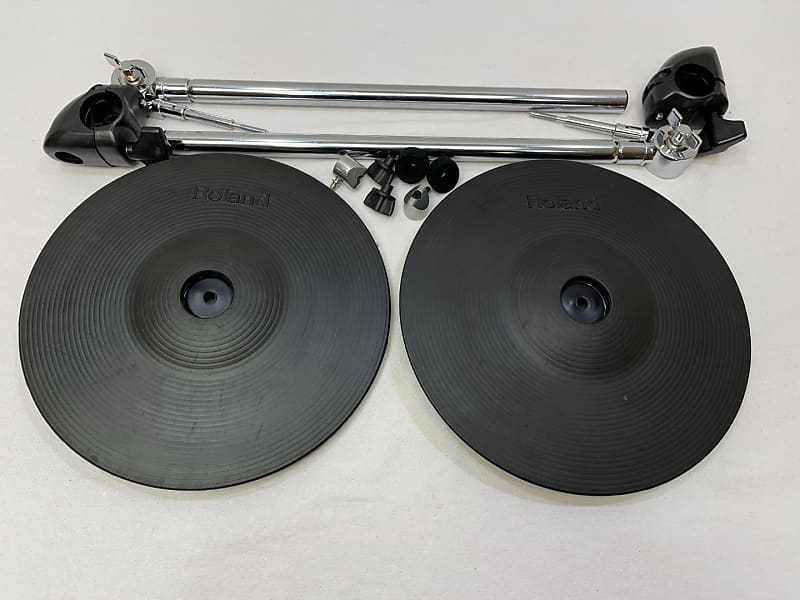 TWO Roland CY-12R/C V-Cymbal V Drum Trigger 3 Way CY12R/C MOUNTS image 1