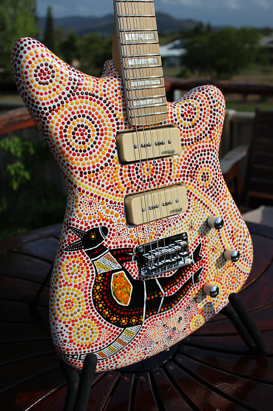 Orzani Australian Indigenous Art Guitar 2022 Australian Indigenous Art image 1
