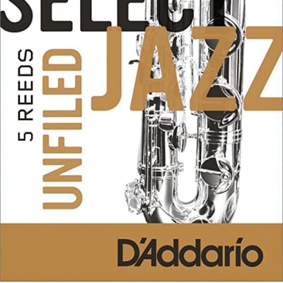 D'Addario Select Jazz Unfiled Baritone Sax Reeds, Box of 5 3 Hard image 1