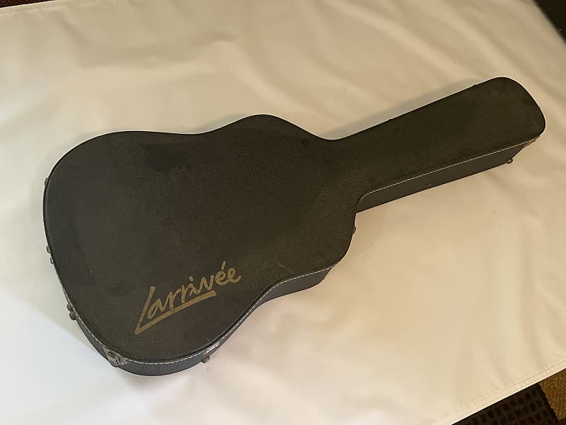Vintage Larivee Acoustic Black Tolex Hardhshell Guitar Case Made in Canada image 1