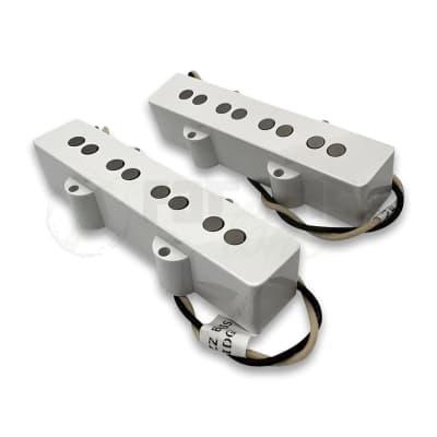 Lindy Fralin 4 String Jazz Bass® Pickup Set - White Covers for sale