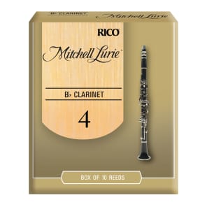 Rico RML10BCL400 Mitchell Lurie Bb Clarinet Reeds - Strength 4.0 (10-Pack)