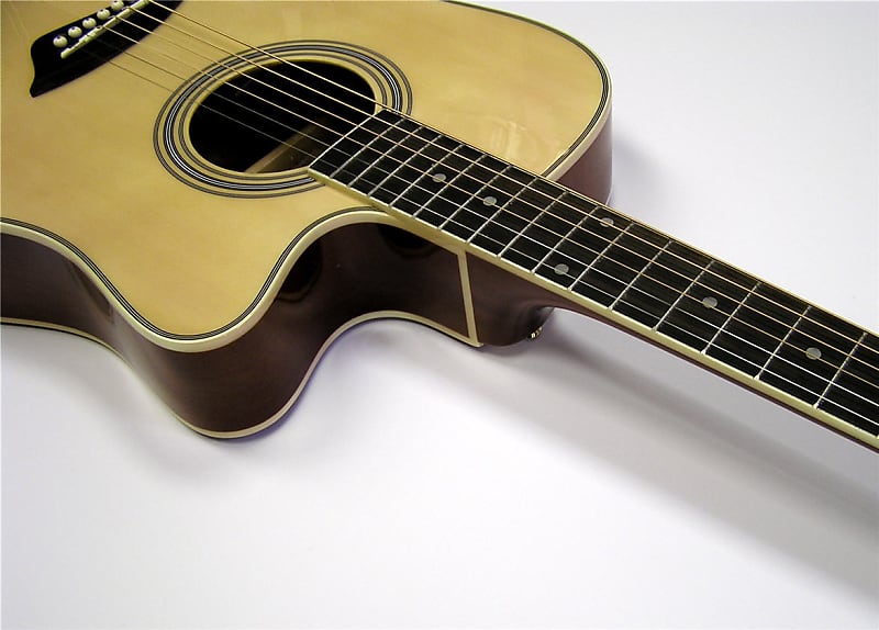 Kona K2 Series Thin Body Electric/Acoustic Guitar - Natural