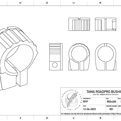Reproduction Tama Roadpro Stand Bushing 28.6mm-25.4mm image 4