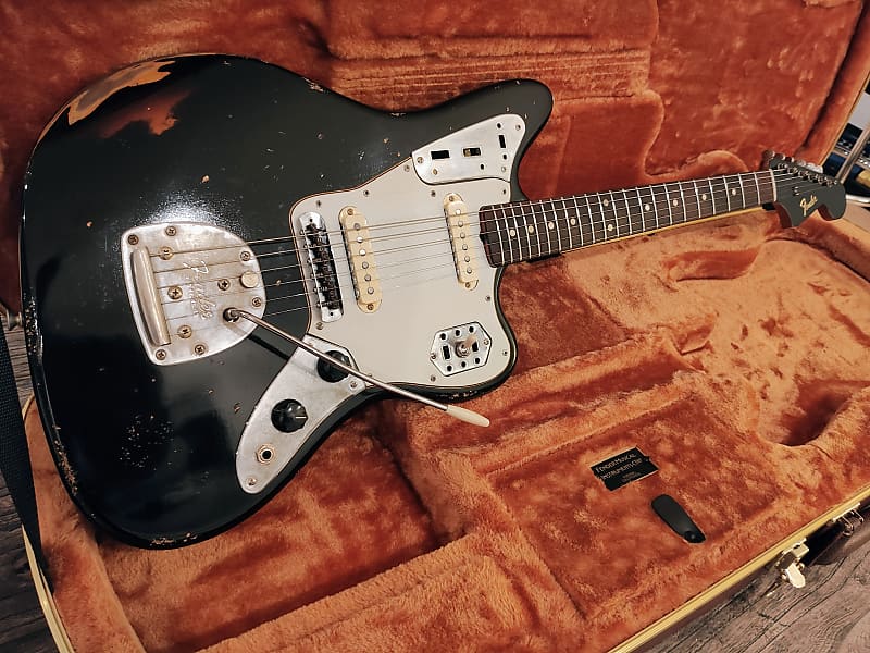 Fender Jaguar/ジャガー 1965年製 MJTボディ Fender Jaguar 1965 Partcaster Black Over Sunburst MJT