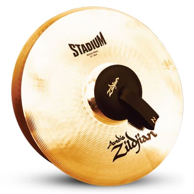 Zildjian A0487 16" Stadium Series Medium Heavy Pair Orchestral Cymbals with Small Bell Size image 1