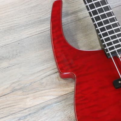 Unique! Parker Deluxe FB4 4-String Fly Bass Trans Red Quilt + OGB image 10