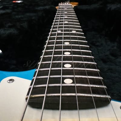 Fender American Professional II Stratocaster with Rosewood Fretboard 2021 Miami Blue w/Wrangler Denim Case image 6