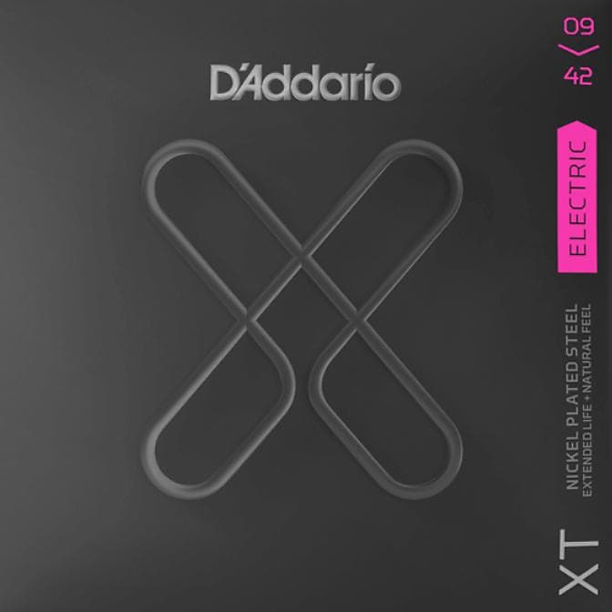 D'Addario XTE0942 XT Nickel Plated Steel Super Light Electric Guitar Strings, 09-42 image 1