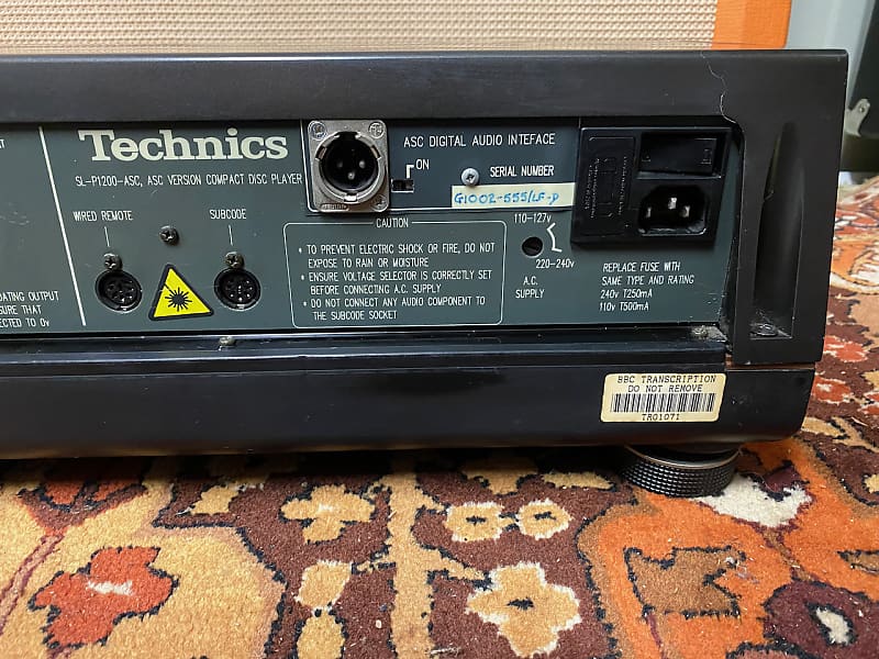 Vintage ex BBC Technics SL-P1200 SLP1200 ASC Original Pro CD