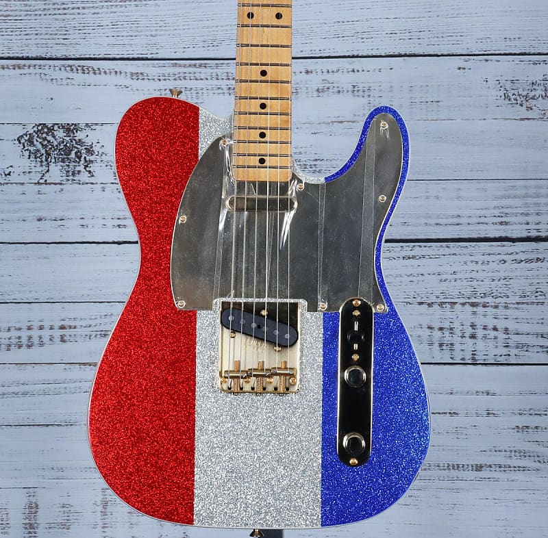 *DEMO* Fender Limited Edition Buck Owens Telecaster | Red Silver and Blue Sparkle image 1