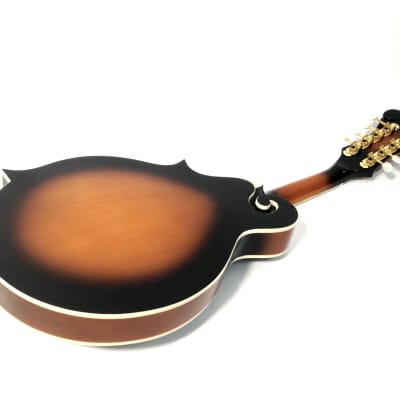 Caraya F-Style Solid Top Mandolin, EQ, Vintage Sunburst +Free Gig Bag MA-008EQVS image 8