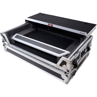 ProX Flight-Style Road Case for Pioneer DDJ-FLX10 DJ Controller With Sliding Laptop Shelf, 1U Rack Space & Wheels Black image 6