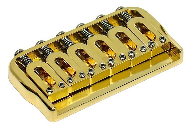 Hipshot 6 String Fixed Guitar Bridge Gold .175 floor height