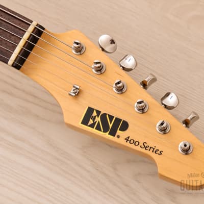 1983 ESP 400 Series ST465 Vintage S-Style Guitar Black, One-Owner w/ Case, Japan image 4